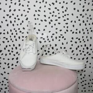 Vans White Canvas Authentic Slip On Mule Sneakers